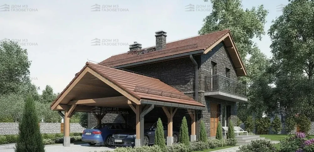 Проект Двухэтажный дом 12 на 11, 101 м2