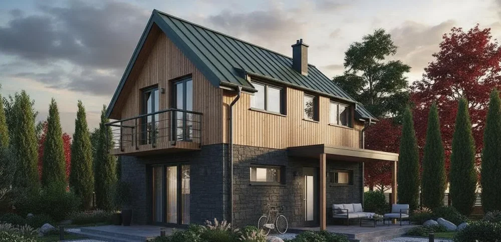 Проект Двухэтажный дом 8 на 8, 82 м2