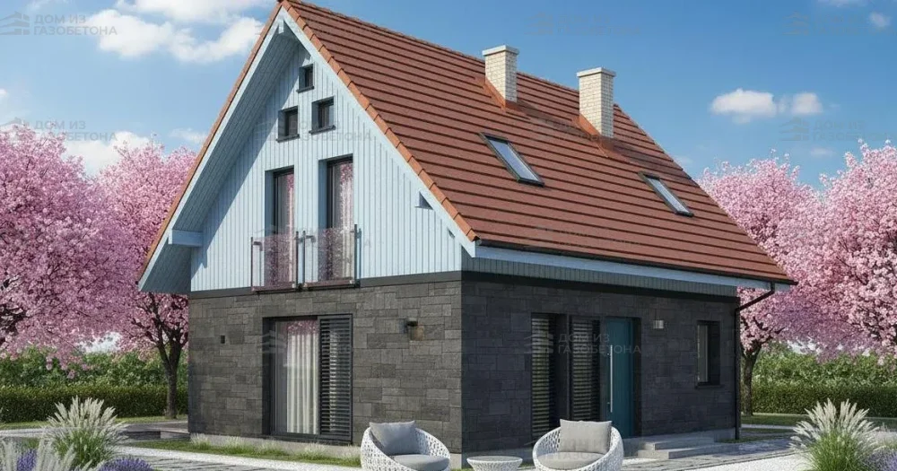 Проект Двухэтажный дом 9 на 9, 96 м2