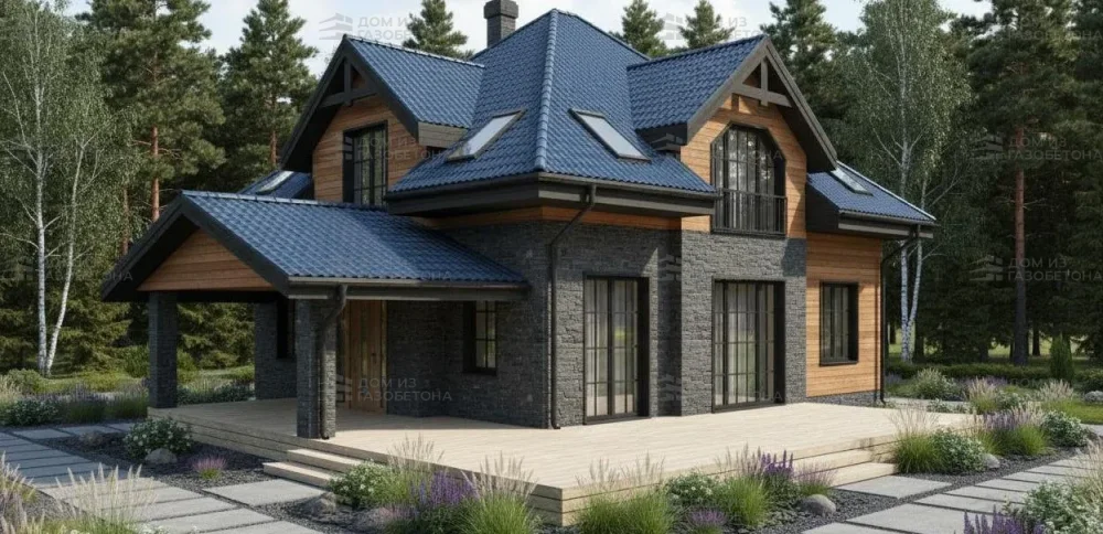 Проект Двухэтажный дом 15 на 11, 181 м2