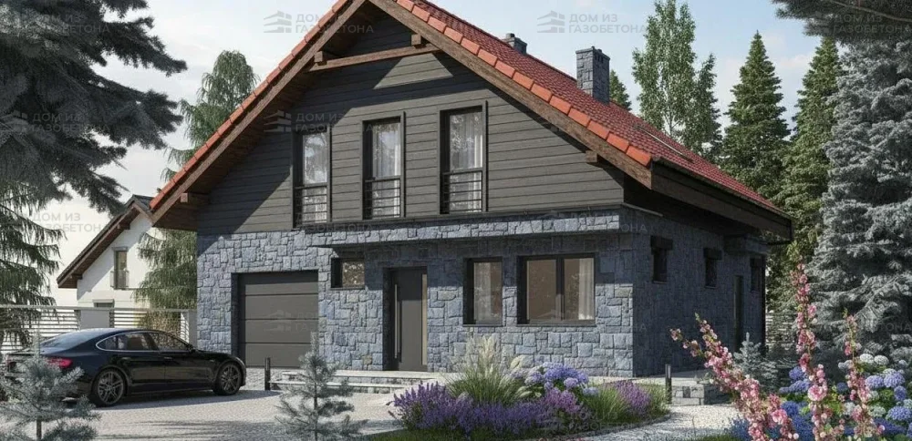 Проект Двухэтажный дом 10 на 10, 132 м2