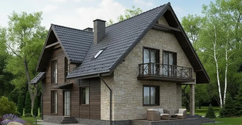 Проект Двухэтажный дом 12 на 10, 211 м2