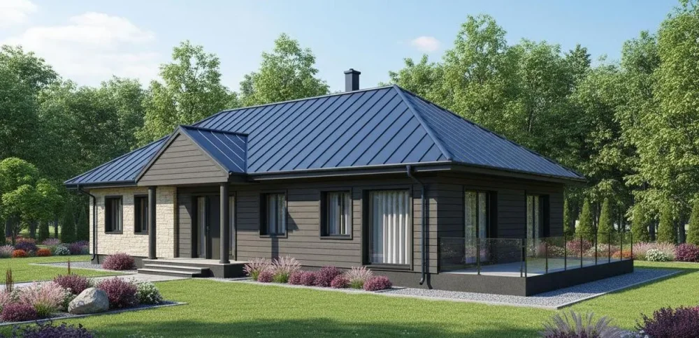 Проект Одноэтажный дом 15 на 12, 128 м2