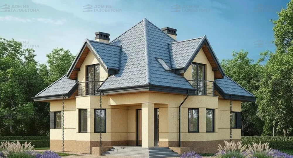 Проект Двухэтажный дом 11 на 11, 123 м2