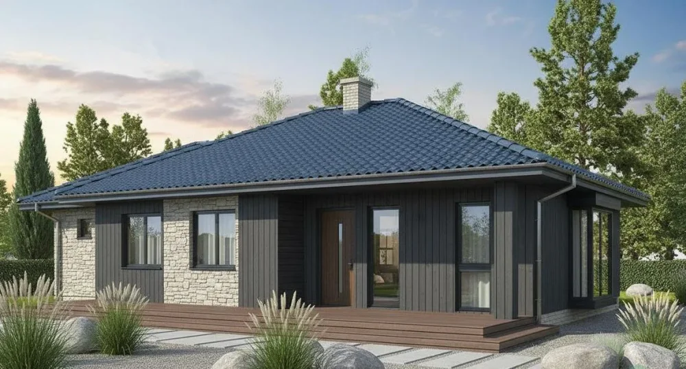 Проект Одноэтажный дом 16 на 10, 106 м2