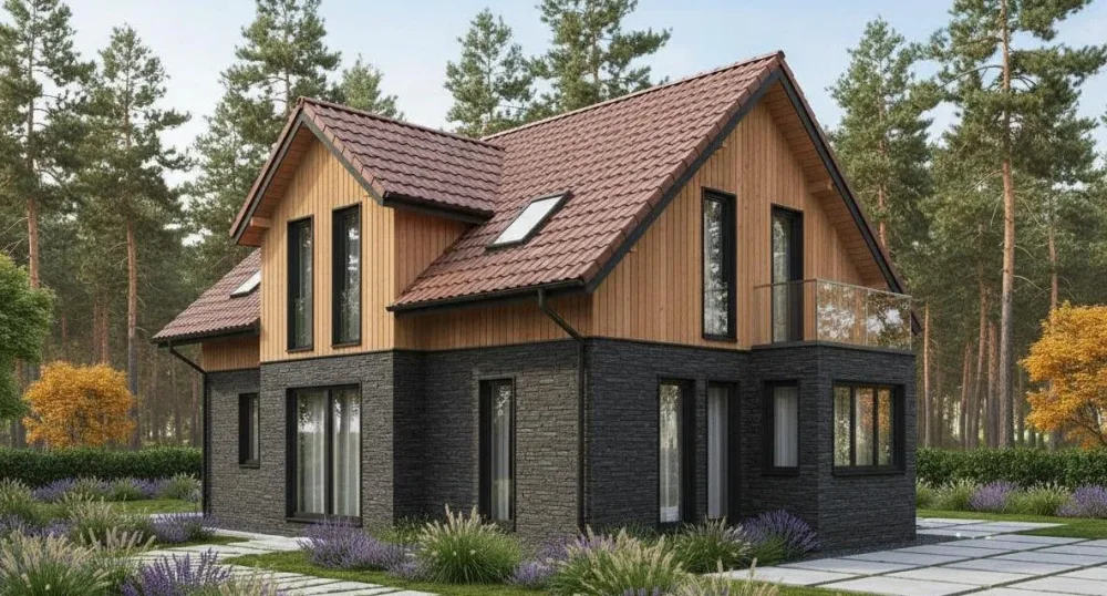 Проект Двухэтажный дом 11 на 16, 161 м2