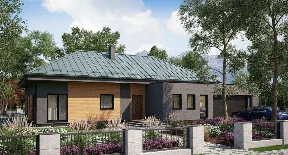 Проект Одноэтажный дом 21 на 19, 204 м2