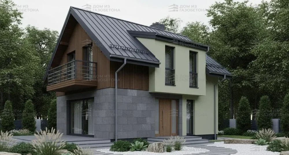 Проект Двухэтажный дом 12 на 13, 169 м2