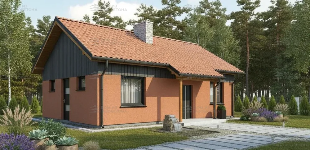 Проект Одноэтажный дом 10 на 9, 71 м2