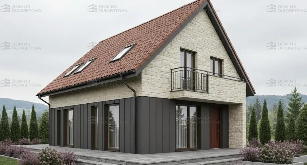 Проект Двухэтажный дом 13 на 10, 150 м2