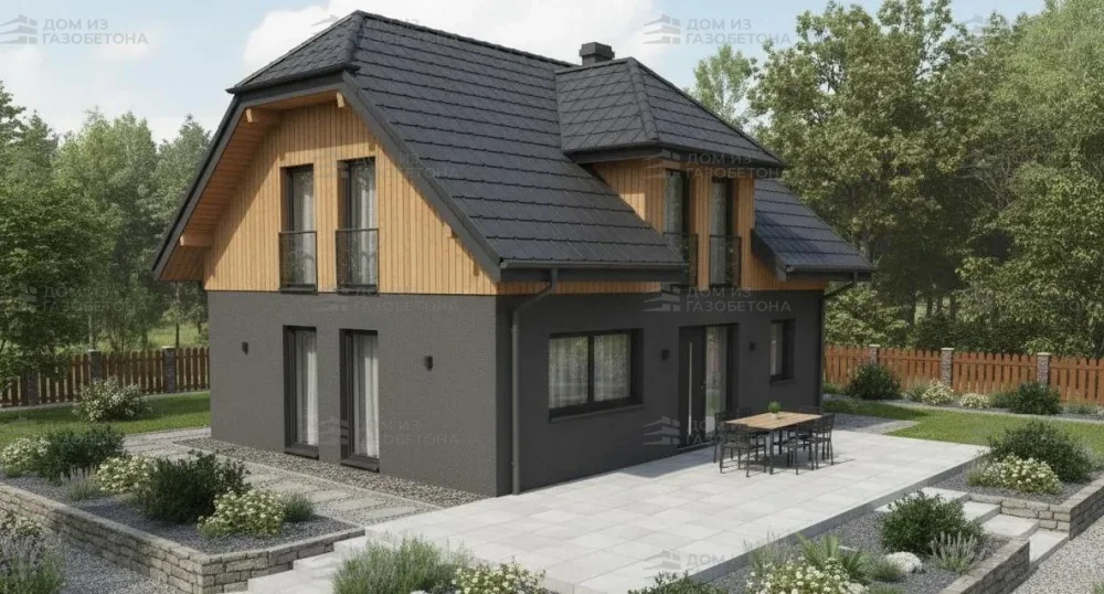 Проект Двухэтажный дом 10 на 10, 149 м2