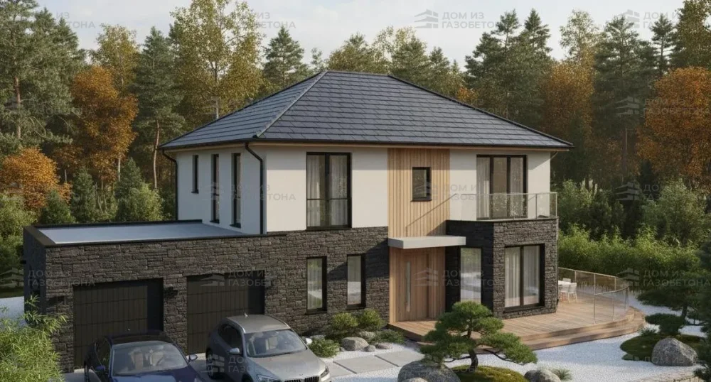 Проект Двухэтажный дом 16 на 12, 210 м2