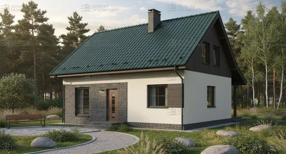 Проект Двухэтажный дом 10 на 10, 119 м2